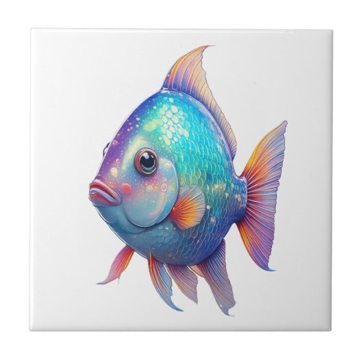 宇宙のうろこ魚  タイル (正面)