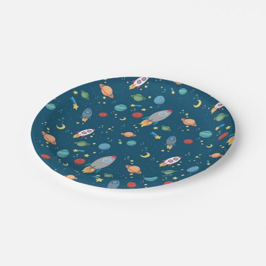 宇宙のおもしろいの紙皿 ペーパープレート (アングル)