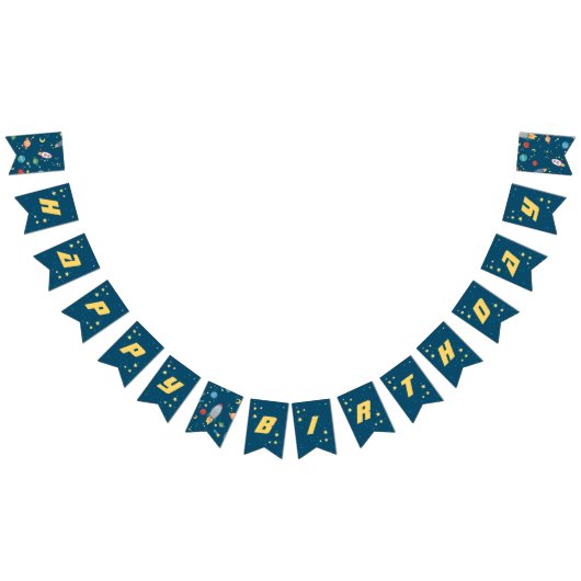 宇宙のおもしろい バンティングフラッグ (全)