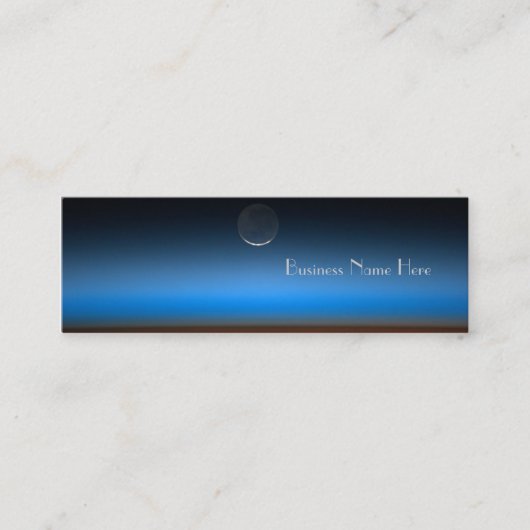 宇宙のしおりの名刺からの月 スキニー名刺 (正面)