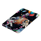 宇宙のねこちゃん フレキシブル フォト マグネット (左側)