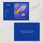 宇宙のぽっちゃりしたプロフィールカードへのロケット 名刺 (正面/裏面)