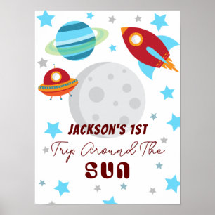宇宙のまわりにトリップザ太陽1歳の誕生日 ポスター