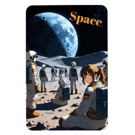 宇宙のアニメ マグネット (縦)