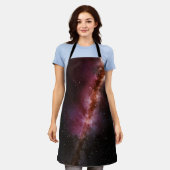 宇宙のイメージ エプロン (着用した状態)