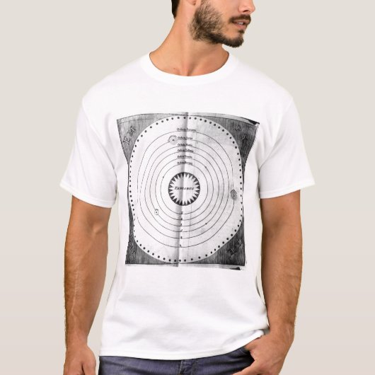 宇宙のイラストレーション Tシャツ (正面)