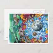 宇宙のエイリアンのはがき ポストカード (正面/裏面)