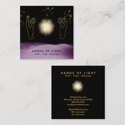 *~*宇宙のエネルギー星 スクエア名刺 (正面/裏面)