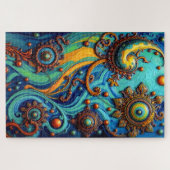 宇宙のエネルギー:抽象芸術バロック様式 ジグソーパズル (横)