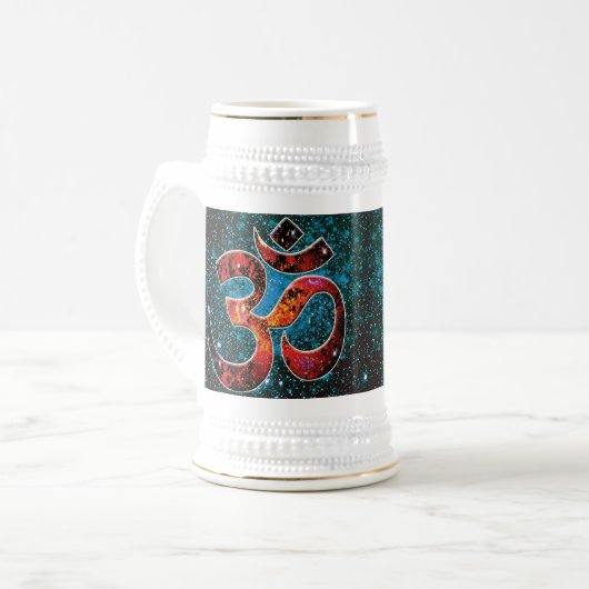 宇宙のオーム ビールジョッキ (正面左)