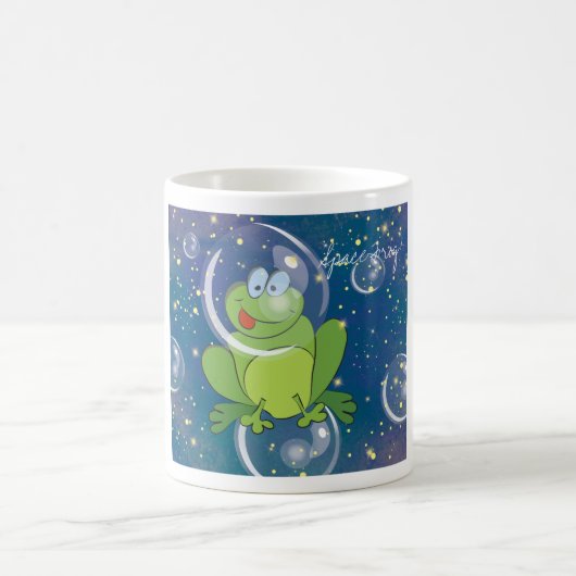 宇宙のカエルのマグ コーヒーマグカップ (中央)