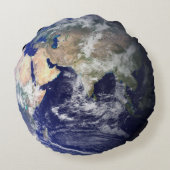 宇宙のカスタムな円形の装飾用クッションからの地球 ラウンドクッション (裏面)