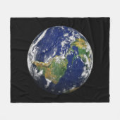 宇宙のカスタムな写真のフリースブランケットからの地球 フリースブランケット (正面(横))