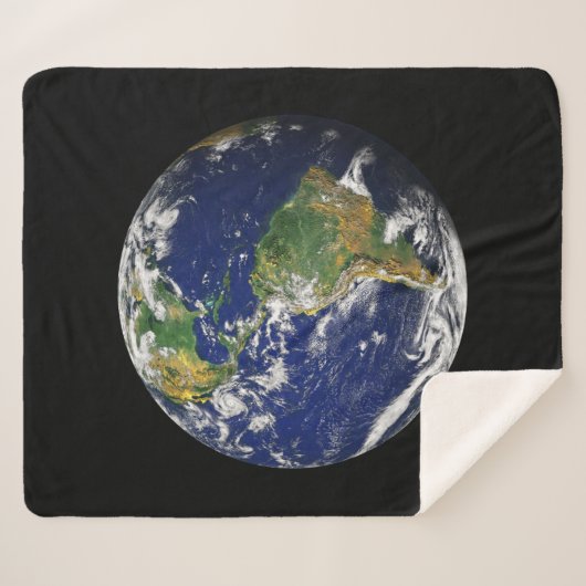 宇宙のカスタムなSherpa毛布からの地球 シェルパブランケット (正面(横))