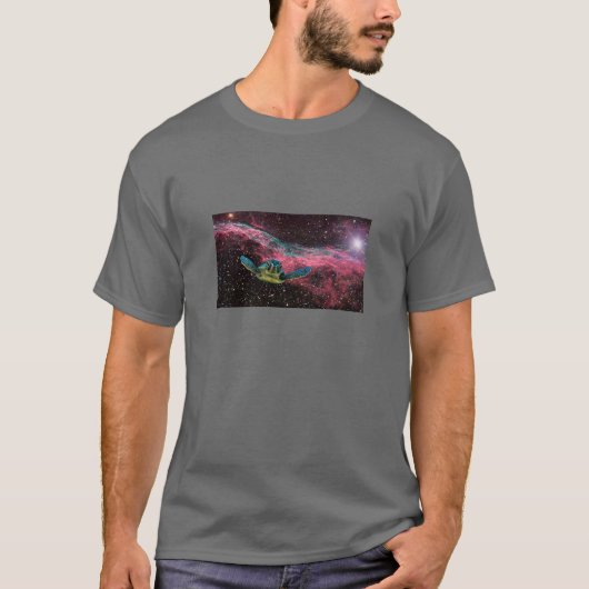 宇宙のカメのTシャツ Tシャツ (正面)