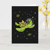 宇宙のカメ動物 カード (黄色い花)