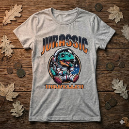 宇宙のカワイイ恐竜エイリアン宇宙飛行士Tシャツ Tシャツ