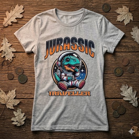 宇宙のカワイイ恐竜エイリアン宇宙飛行士Tシャツ Tシャツ