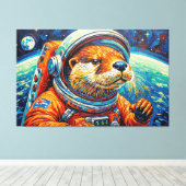 宇宙のカワウソ-3 キャンバスプリント (インサイチュ (ウッドフロア))