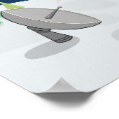 宇宙のキリン。惑星。動物の幼児向け保育園 ポスター (角)