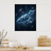 宇宙のクジラの星の大海原 ポスター (キッチン)