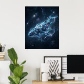 宇宙のクジラの星の大海原 ポスター (ホームオフィス)