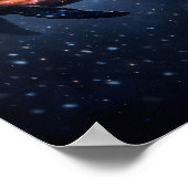 宇宙のクジラ銀河の壁アートポスター ポスター (角)