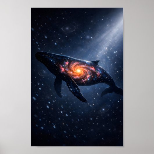 宇宙のクジラ銀河の壁アートポスター ポスター (正面)