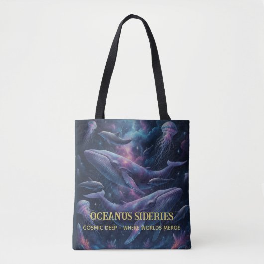 宇宙のクジラ 銀河 海洋 トートバッグ (正面)