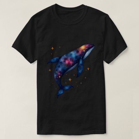 宇宙のクジラ Tシャツ (デザイン正面)
