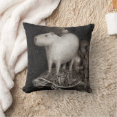 宇宙のクッションを通したカピバラおよびテラピンの飛行 クッション (ブランケット)