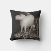 宇宙のクッションを通したカピバラおよびテラピンの飛行 クッション (正面)