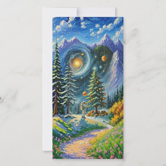 宇宙のクリスマスツリー シーズンカード (正面)