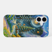 宇宙のクリスマスツリー iPhone 16ケース (裏面横)