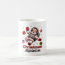 宇宙のクリスマス サンタ宇宙飛行士 かわいいホリデー コーヒーマグカップ