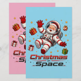 宇宙のクリスマス サンタ宇宙飛行士 かわいいホリデー 便箋