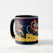 宇宙のグレイハウンドの自転車 マグカップ (正面左)