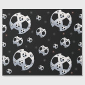 宇宙のサッカーの包装紙 ラッピングペーパー (フラット)