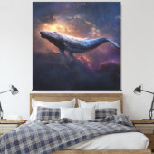 宇宙のザトウクジラ キャンバスプリント (インサイチュ (寝室))