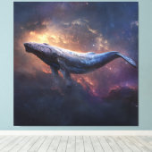 宇宙のザトウクジラ キャンバスプリント (インサイチュ (ウッドフロア))