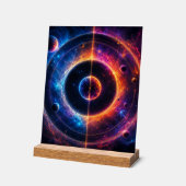 宇宙のシンフォニー 天体の軌道と星雲のダンス アクリルサイン (傾斜)