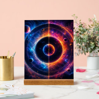 宇宙のシンフォニー 天体の軌道と星雲のダンス アクリルサイン