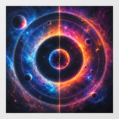 宇宙のシンフォニー 天体の軌道と星雲のダンス ウィンドウサイン (シート)