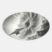 宇宙のシール 楕円形シール (正面)