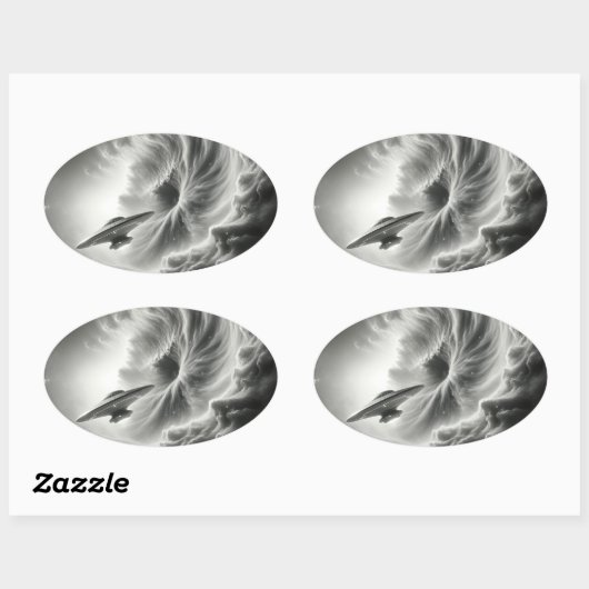 宇宙のシール 楕円形シール (シート)