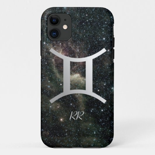 宇宙のジェミニ(占星術の)十二宮図の星の印 Case-Mate iPhoneケース (裏面)