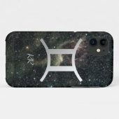 宇宙のジェミニ(占星術の)十二宮図の星の印 Case-Mate iPhoneケース (裏面(横))