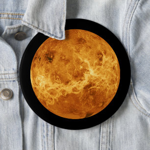 宇宙のジャンボボタンからの惑星金星 缶バッジ