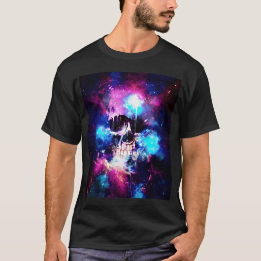 宇宙のスカル Tシャツ (正面)