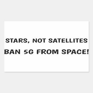 宇宙のステッカーからの禁止5G 長方形シール